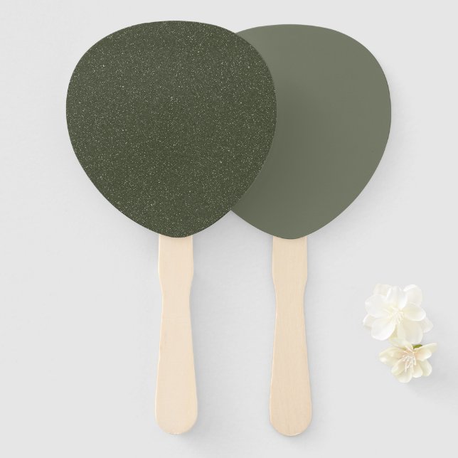 Textured & Matte Moss Oval Fans (Front and Back)