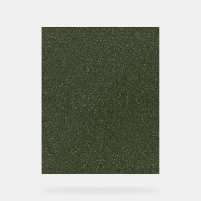 Textured Moss Green Acrylic Sign – Customizable (Front)