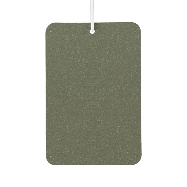 Textured Moss Green Air Freshener – Customizable (Front)