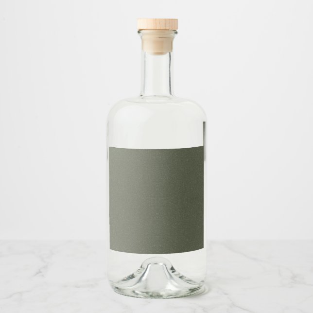 Textured Moss Green Bottle Label – Customizable (Front)