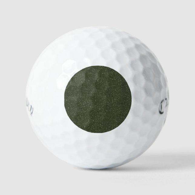 Textured Moss Green Custom Golf Ball (Front)