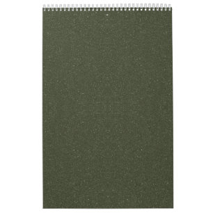 Textured Moss Green Custom Wall Calendar