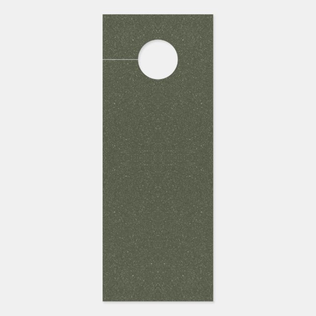 Textured Moss Green Door Hanger – Customizable (Front)
