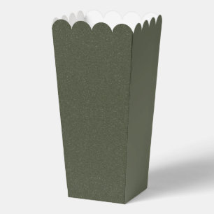 Textured Moss Green Favor Box Design – Customize