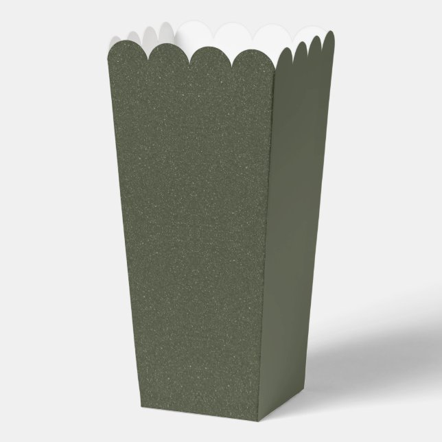 Textured Moss Green Favour Box Design – Customize (Front)