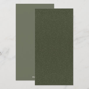 Textured Moss Green Flat Holiday Card – Customize
