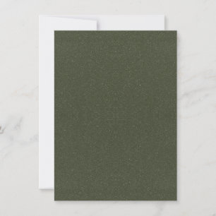 Textured Moss Green Flat Note Card – Customizable