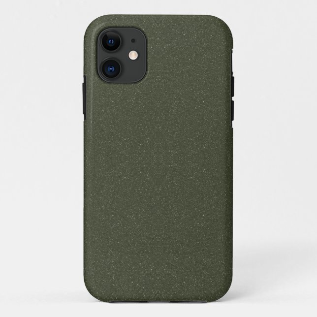 Textured Moss Green iPhone 11 Case – Customizable (Back)