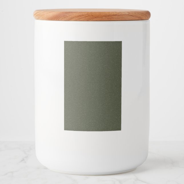 Textured Moss Green Label Ceramic Jar – Customize (Front)
