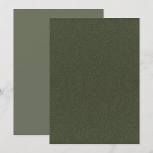 Textured Moss Green Menu Card – Customizable