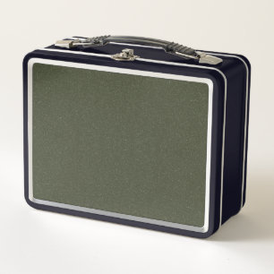 Textured Moss Green Metal Lunchbox – Customizable