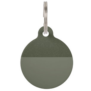 Textured Moss Green Pet Tag – Customizable Design
