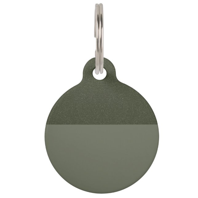 Textured Moss Green Pet Tag – Customizable Design (Front)