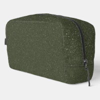 Textured Moss Green Travel Pouch – Customizable