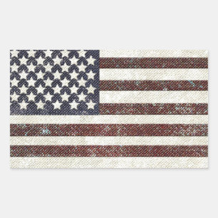 Textured old style American flag Sticker