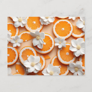 Textured Orange Blossom Postcard