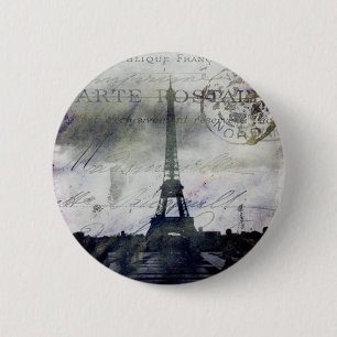 Textured Paris in Lavender 2 Inch Round Button