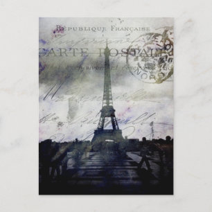Textured Paris in Lavender Postcard