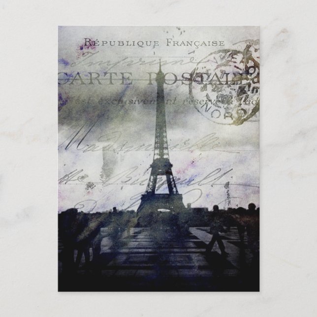 Textured Paris in Lavender Postcard (Front)