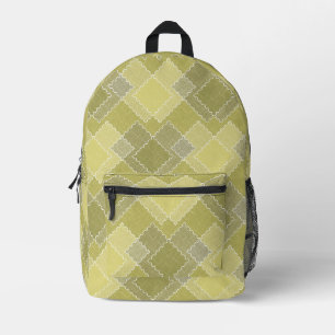 Textured patchwork patchwork multicolored patches printed backpack