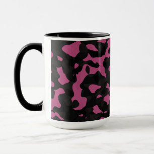 Textured pink and black camo abstract Mug