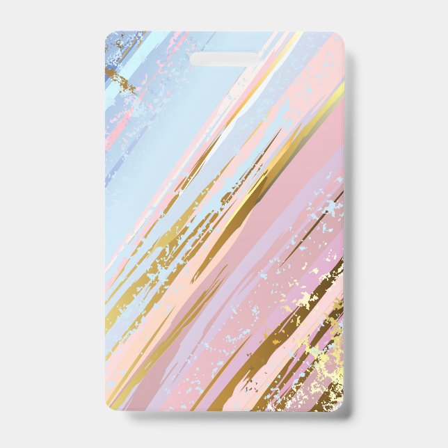 Textured Pink Background Badge (Front)