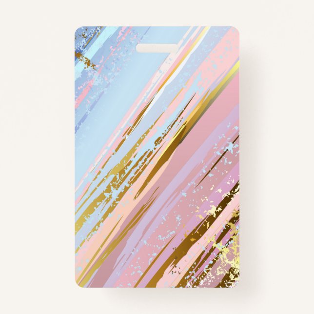 Textured Pink Background Badge (Front)