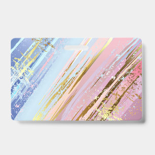 Textured Pink Background Badge