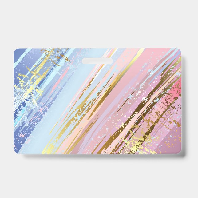 Textured Pink Background Badge (Front)