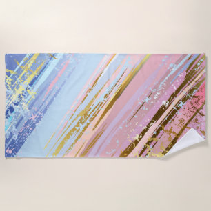 Textured Pink Background Beach Towel