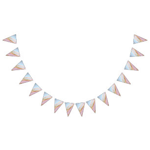 Textured Pink Background Bunting Flags