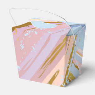Textured Pink Background Favor Box