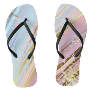 Textured Pink Background Flip Flops