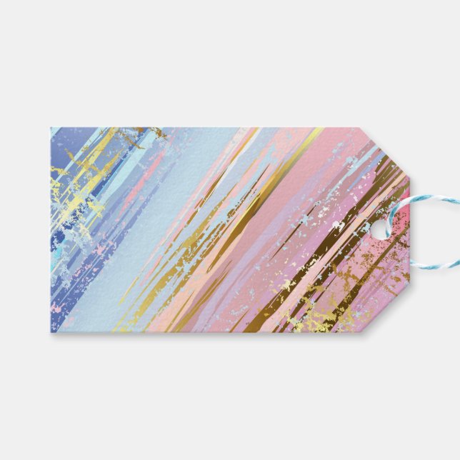 Textured Pink Background Gift Tags (Front (Horizontal))