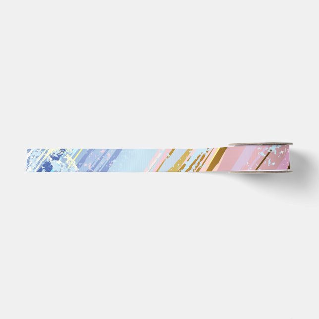 Textured Pink Background Grosgrain Ribbon (Front)