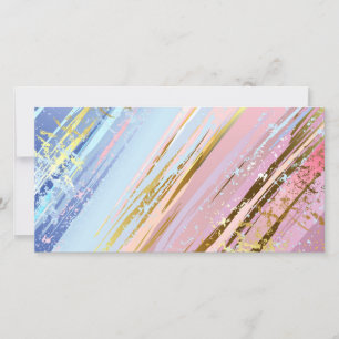 Textured Pink Background Holiday Card