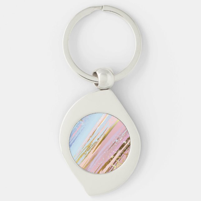 Textured Pink Background Keychain (Front)