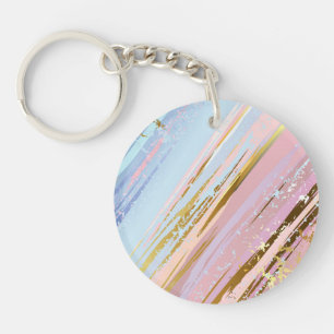 Textured Pink Background Keychain