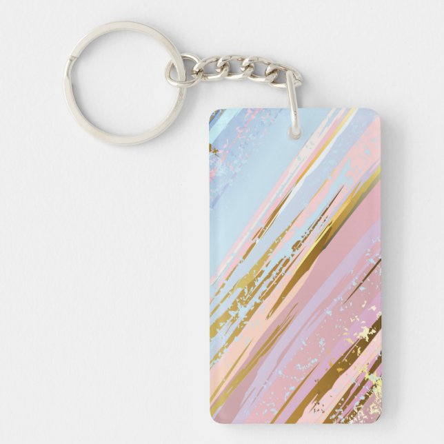 Textured Pink Background Keychain (Front)