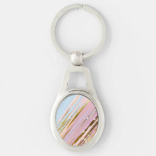 Textured Pink Background Keychain