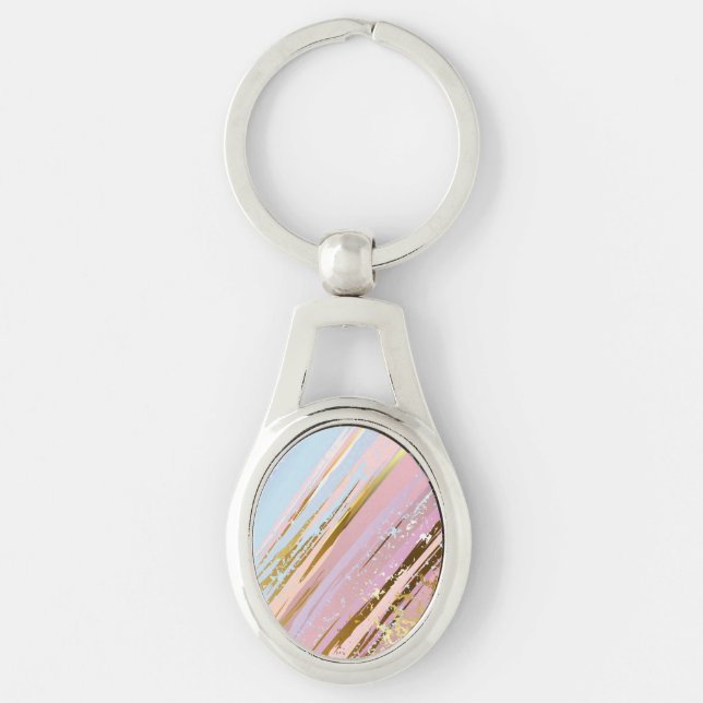 Textured Pink Background Keychain (Front)