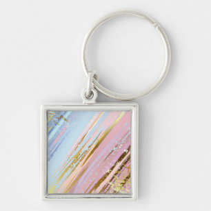 Textured Pink Background Keychain