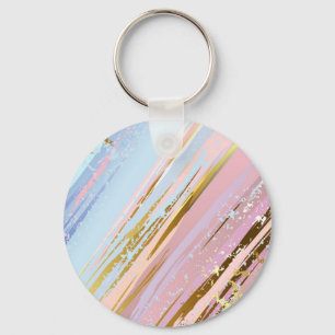 Textured Pink Background Keychain