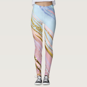 Textured Pink Background Leggings