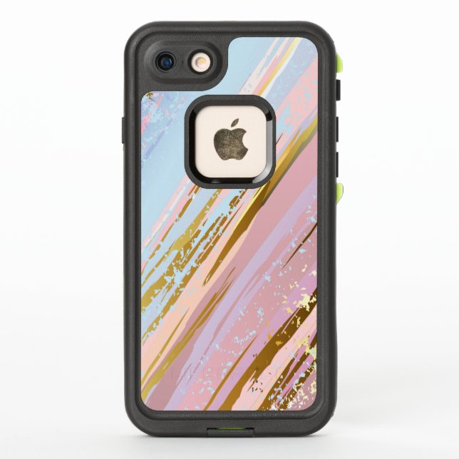 Textured Pink Background LifeProof iPhone Case (Back)