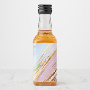 Textured Pink Background Liquor Bottle Label