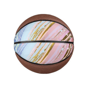 Textured Pink Background Mini Basketball