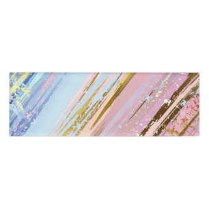 Textured Pink Background Name Tag