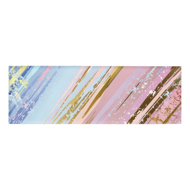 Textured Pink Background Name Tag (Front)
