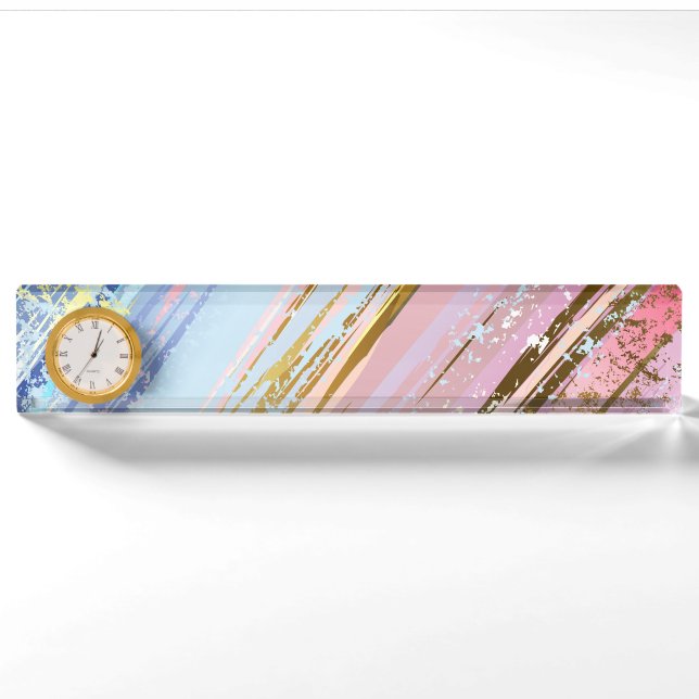 Textured Pink Background Nameplate (Front)